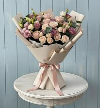 Букет цветов из:  Розы и Лизиантусы в Губарево