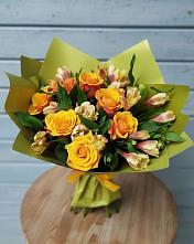 Букет цветов из:  Альстромерии и Розы в Губарево