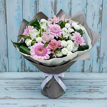 Букет цветов из:  Герберы, Альстромерии и Хризантемы в Губарево