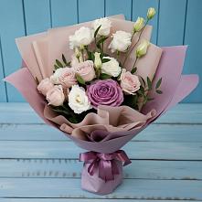 Букет цветов из:  Розы и Лизиантусы #REPLACE_PRED# Губарево
