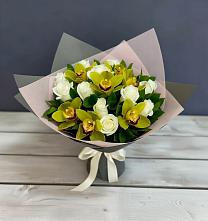 Букет цветов из:  Орхидеи и Розы #REPLACE_PRED# Губарево