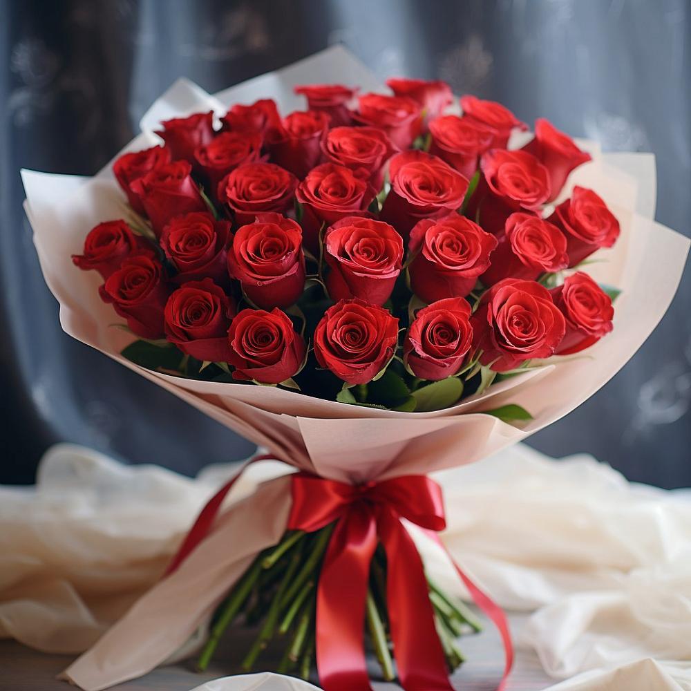 Букет 31 Красная роз Эдлесс Лав в Губарево