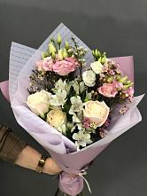Букет цветов из:  Альстромерии, Розы и Лизиантусы #REPLACE_PRED# Губарево