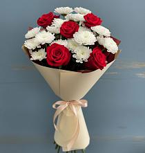 Букет цветов из:  Розы и Хризантемы #REPLACE_PRED# Губарево