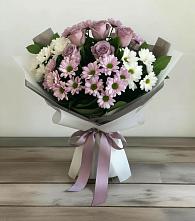 Букет цветов из:  Хризантемы и Розы в Губарево