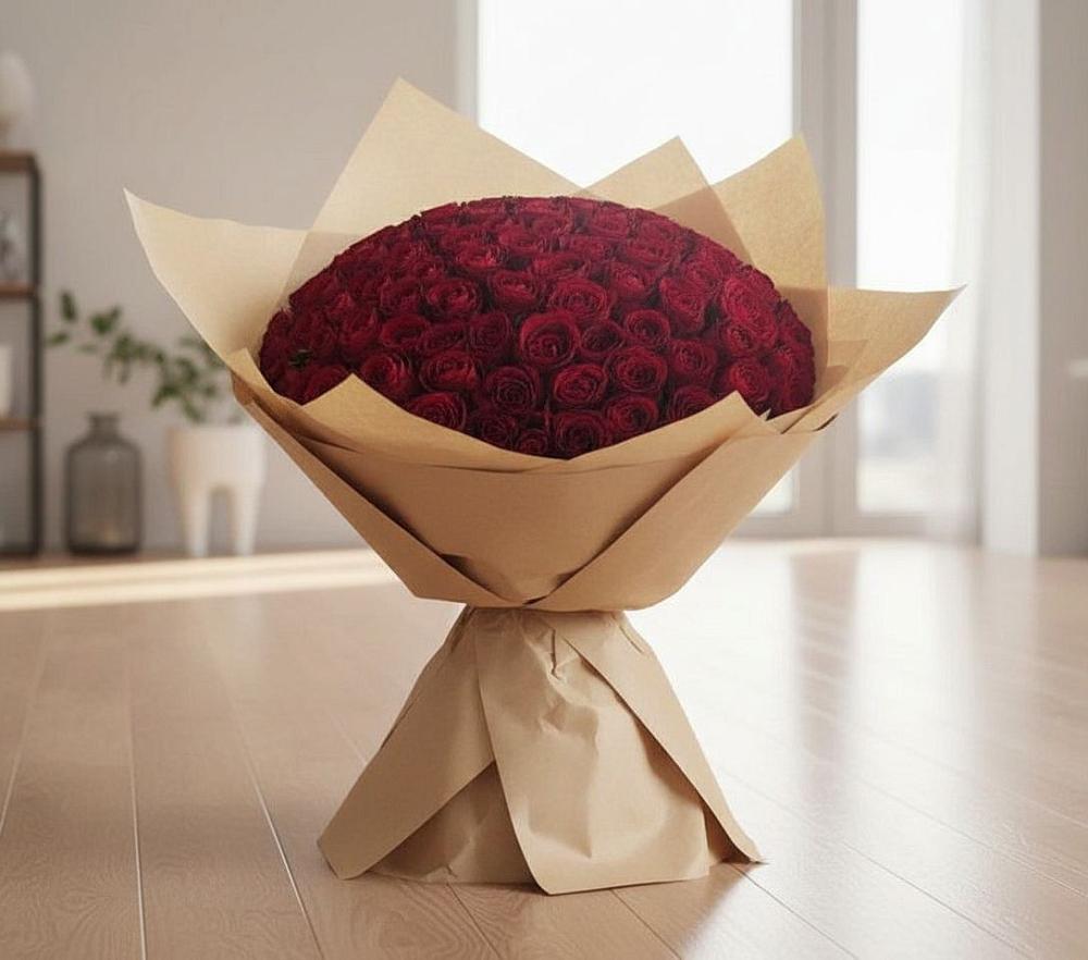Букет 101 Красная роза в Губарево