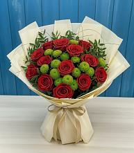 Букет цветов из:  Розы и Хризантемы в Губарево