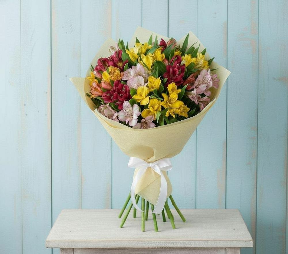 Букет цветов из: Альстромерии в Губарево