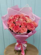 Букет 15 Розовых роз Равель #REPLACE_PRED# Губарево
