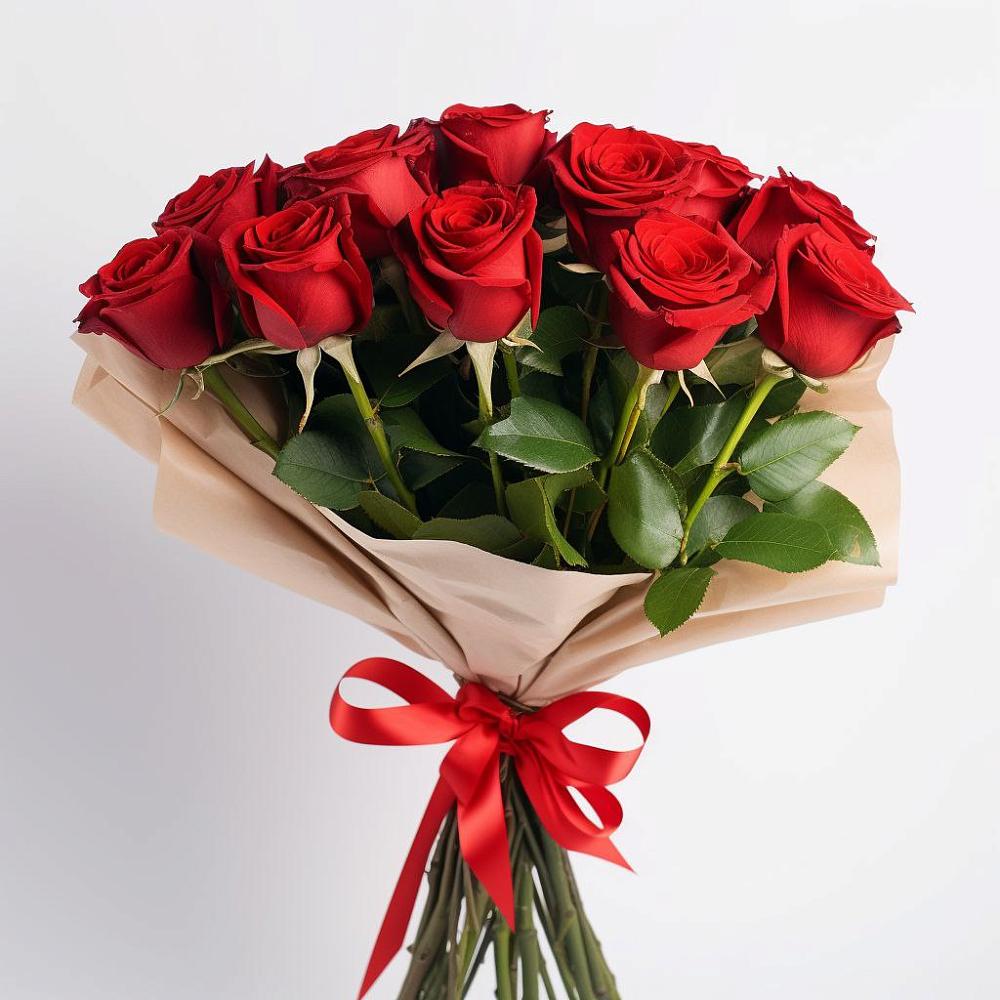 Букет 11 Красных роз Эдлесс Лав в Губарево